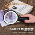 Lupa powiększająca 10× z podświetleniem 18 LED – duża soczewka do czytania