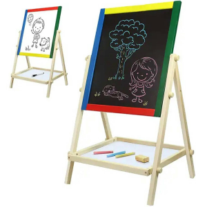 Tablica kredowa magnetyczna obrotowa 2w1  kolorowa kreda mazaki