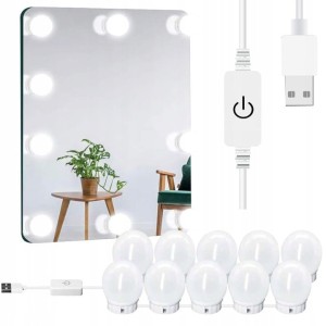 Lampki led do toaletki z regulacją barwy natężenia