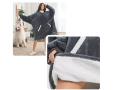 Bluza ciepła koc oversize xxl 2w1 gruba futrzak miękka z kapturem szlafrok szara