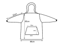 Bluza ciepła koc oversize xxl 2w1 gruba futrzak miękka z kapturem szlafrok szara
