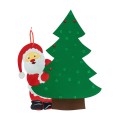 Choinka filcowa z Mikołajem i ozdobami DIY 90 cm Choinka filcowa z Mikołajem i ozdobami DIY 90 cm