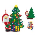 Choinka filcowa z Mikołajem i ozdobami DIY 90 cm Choinka filcowa z Mikołajem i ozdobami DIY 90 cm
