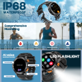 Smartwatch V21 z latarką 100+ trybów aktywności sportowy zegarek męski