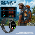 Smartwatch V21 z latarką 100+ trybów aktywności sportowy zegarek męski