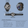 Smartwatch V21 z latarką 100+ trybów aktywności sportowy zegarek męski