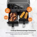 Air Fryer frytkownica beztłuszczowa bezolejowa 2 komory 8 l 2000W