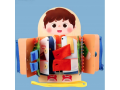 Edukacyjna Tablica na Guziki i Puzzle z Suwakiem MONTESSORI Nauka Ubierania dla Dzieci