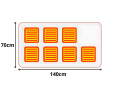 Koc elektryczny usb duży 140x70 cm bluza ciepła 3 tryby 7 stref ogrzewania grzewczy