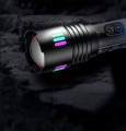 Latarka taktyczna mocna akumulatorowa LED z funkcją POWERBANK Zoom USB C