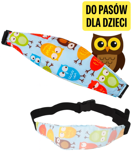 Opaska podtrzymująca główkę dziecka w foteliku pas bezpieczeństwa