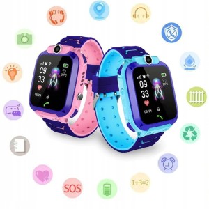 Zegarek SMARTWATCH dla dzieci Z KAMERĄ Z PRZODU Z GPS  niebieski