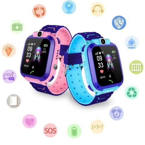 Zegarek SMARTWATCH dla dzieci Z KAMERĄ Z PRZODU Z GPS  niebieski