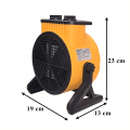 Nagrzewnica Elektryczna Dmuchawa 2kW Farelka Grzejnik Termostat 2000W