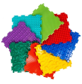 Mata sensoryczna ortopedyczna puzzle – silikonowa mata do masażu stóp i terapii SI (8 elementów)