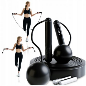 Skakanka z obciążeniem trening kardio fitness licznik LCD regulowana 280 cm
