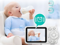 Niania elektroniczna kamera mikrofon na żywo tryb nocny lcd kołysanki alarm