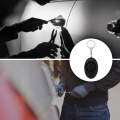 Alarm osobisty 90 dB z latarką LED – brelok bezpieczeństwa do kluczy, głośna syrena alarmowa