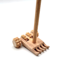 Drewniany masażer do pleców 2w1 – grabki i rolki | Naturalne drewno bukowe | 45 cm