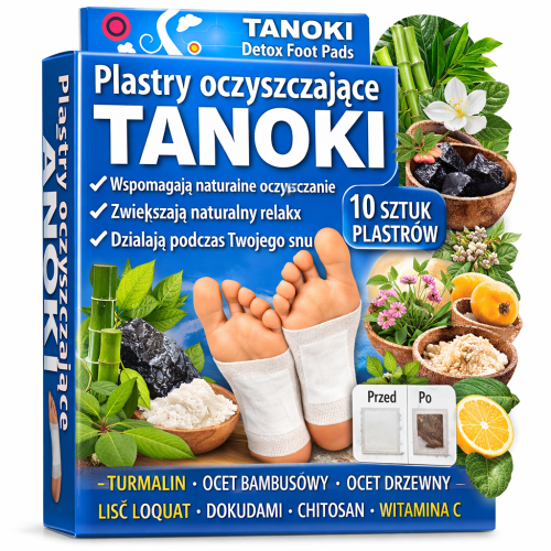 Tanoki Plastry Oczyszczające na Stopy 10 szt. – Naturalne Plastry Detoksykujące