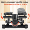 Mini stepper skrętny z linkami i licznikiem – fitness + rehabilitacja
