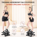 Mini stepper skrętny z linkami i licznikiem – fitness + rehabilitacja