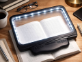 Lupa podświetlana LED do czytania 2,5x – poręczna, 3 tryby światła, ładowanie USB