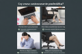 Podnóżek biurowy ergonomiczny regulowany czarny – 6 poziomów, masaż, antypoślizgowy