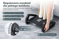 Podnóżek biurowy ergonomiczny regulowany czarny – 6 poziomów, masaż, antypoślizgowy
