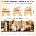 FootService Ergonomiczny podnóżek bambusowy 2w1 – regulowany, ortopedyczny podnóżek pod biurko