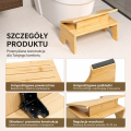 FootService Ergonomiczny podnóżek bambusowy 2w1 – regulowany, ortopedyczny podnóżek pod biurko