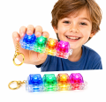 Kliker klawisze clicker – zabawka sensoryczna ADHD, antystresowa klawiatura LED RGB, fidget brelok