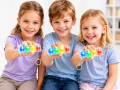 Kliker klawisze clicker – zabawka sensoryczna ADHD, antystresowa klawiatura LED RGB, fidget brelok