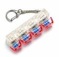 Kliker klawisze clicker – zabawka sensoryczna ADHD, antystresowa klawiatura LED RGB, fidget brelok