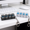 Kliker klawisze clicker – zabawka sensoryczna ADHD, antystresowa klawiatura LED RGB, fidget brelok