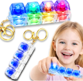 Kliker klawisze clicker – zabawka sensoryczna ADHD, antystresowa klawiatura LED RGB, fidget brelok