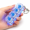 Kliker klawisze clicker – zabawka sensoryczna ADHD, antystresowa klawiatura LED RGB, fidget brelok