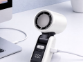 Wiatraczek USB przenośny mini 199 trybów | składany wentylator z latarką LED i wyświetlaczem