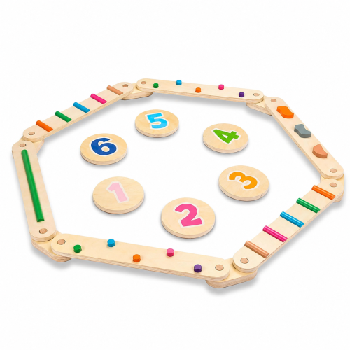 Drewniany tor balansowy XL Montessori – ekologiczna ścieżka sensoryczna równoważnia