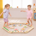 Drewniany tor balansowy XL Montessori – ekologiczna ścieżka sensoryczna równoważnia