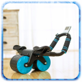 Roller trenażer mięśni brzucha z podpórką | kółko fitness ABS z timerem + mata treningowa