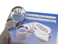 Lupa kieszonkowa składana 2 LED UV metalowa 40x – precyzja i wygoda zawsze pod ręką
