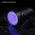 Latarka UV LED 128 diod – profesjonalna lampa ultrafioletowa do wykrywania śladów