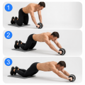 Wałek do ćwiczeń brzucha – kółko fitness roller z matą pod kolana