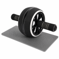 Wałek do ćwiczeń brzucha – kółko fitness roller z matą pod kolana