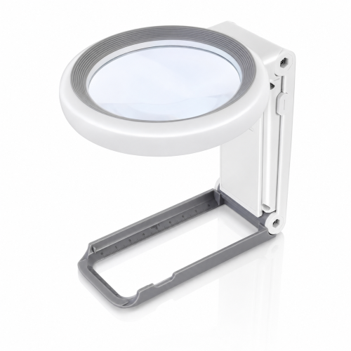 Lupa LED z podświetleniem 10×/30× – 18 diod, 3 barwy światła i podstawka