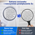 Lupa LED z podświetleniem 10×/30× – 18 diod, 3 barwy światła i podstawka
