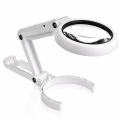 Biurkowa lupa LED na stojaku 11× – 6 diod, USB i baterie