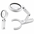 Biurkowa lupa LED na stojaku 11× – 6 diod, USB i baterie