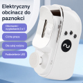 Elektryczny automatyczny obcinacz do paznokci z pilnikiem, lampką LED i 3 prędkościami